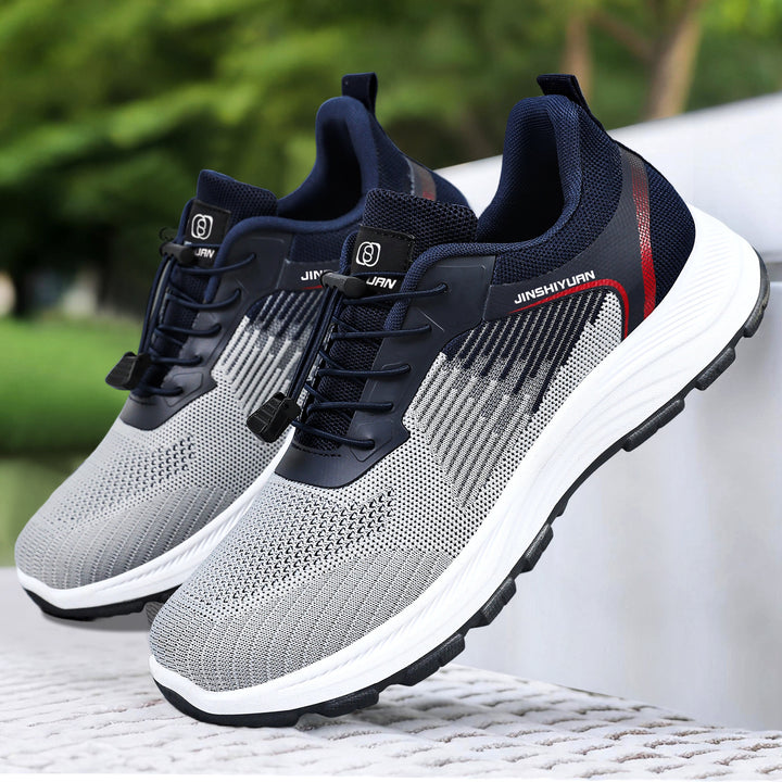 Damen nan ultraleichter Strick-Freizeitsneaker mit Schnellzugverschluss, verstärkter Fersenlasche und ergonomischer Wellen-EVA-Sohle Echo Archiv