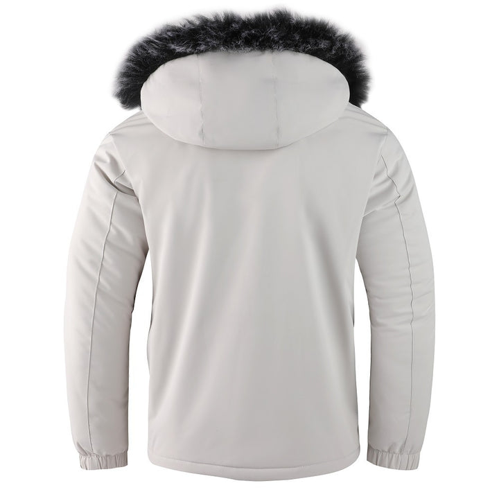Herren nan gefütterte Winterparka mit Kunstfellkapuze, Thermoisolierung und multifunktionalen Taschen Echo Archiv