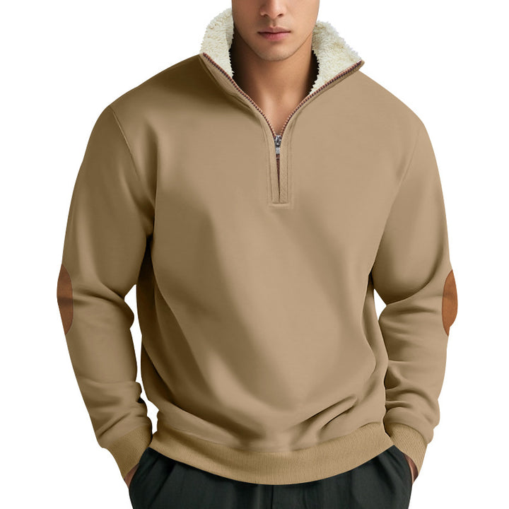 Herren Fleece-Shirt mit Stehkragen Echoarchiv