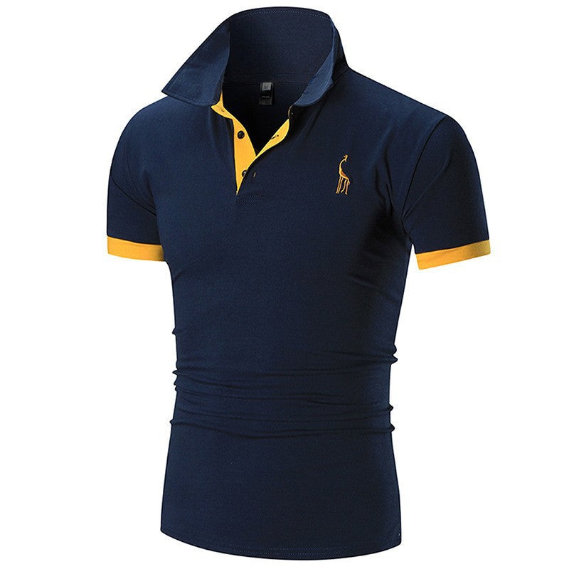 Herren Poloshirt mit kontrastierenden Kragen und hochwertigen Baumwollmaterialien Echoarchiv