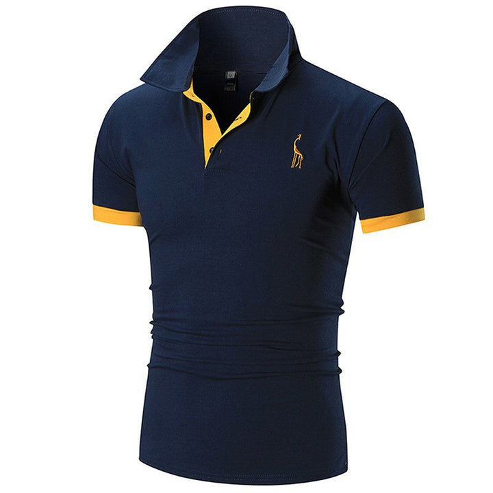 Herren Poloshirt mit kontrastierenden Kragen und hochwertigen Baumwollmaterialien Echoarchiv