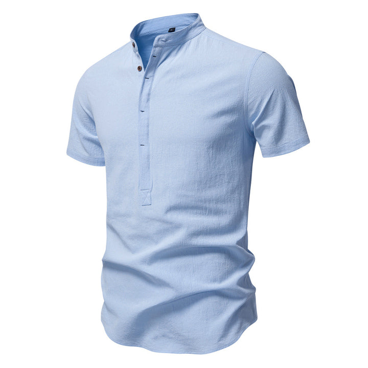 Herren Kurzarm Henley-Shirt mit praktischer Knopfleiste und modernem Design Echoarchiv
