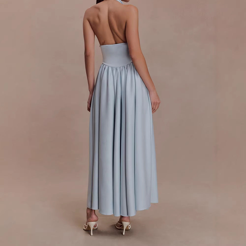 Damen Halter-Ausschnitt Maxikleid mit figurbetonter Silhouette Echo Archiv