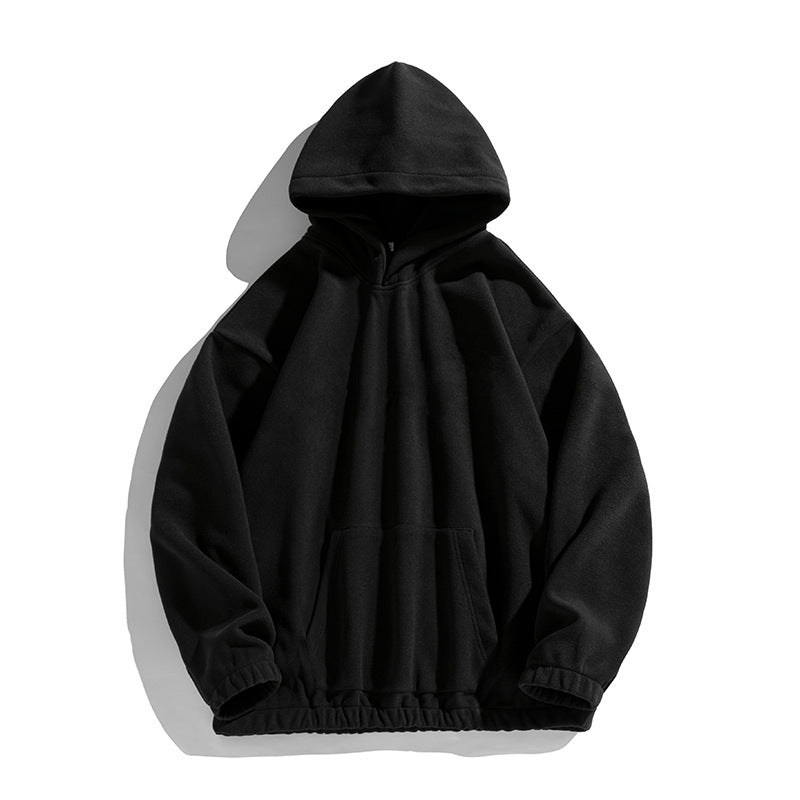 Unisex Oversize Fleece-Hoodie mit elastischem Saum und aufgesetzter Kängurutasche Echo Archiv