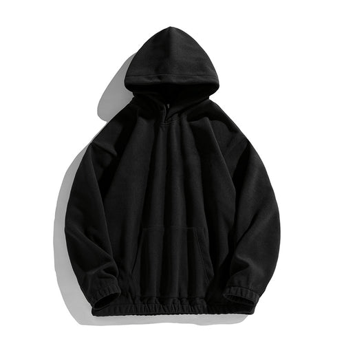 Unisex Oversize Fleece-Hoodie mit elastischem Saum und aufgesetzter Kängurutasche Echo Archiv