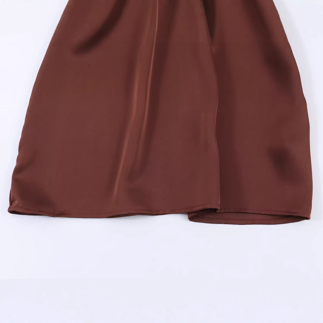 Damen Kurzes A-Linien-Kleid mit Rosen-Jacquard, Volantärmeln und Ziergürtel Echoarchiv