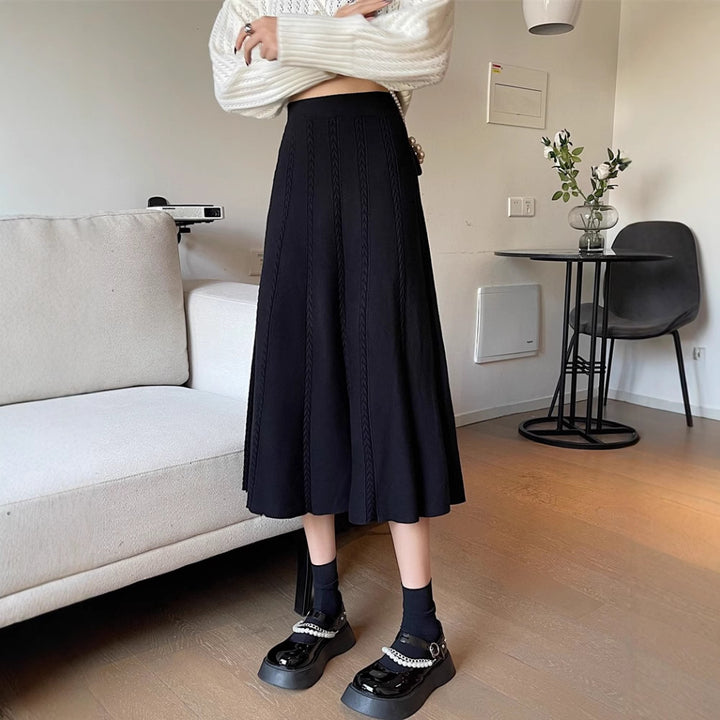 Damen Eleganter Plisseerock mit hohem Taillenschnitt Echo Archiv