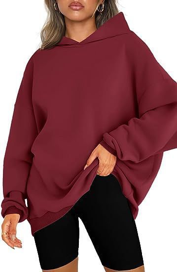Damen nan Oversize-Kapuzenpullover im Longline-Schnitt mit Raglanärmeln und weichem Innenfutter Echo Archiv