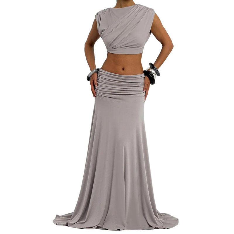 Damen elegantes Wickelkleid mit Rüschendetails Echo Archiv
