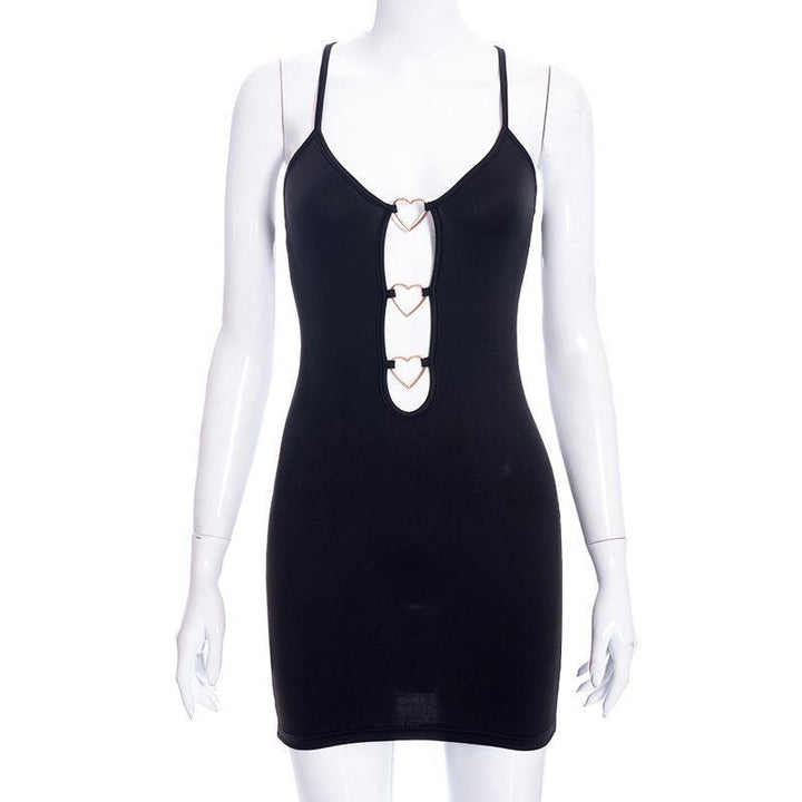Damen Körperbetontes Minikleid mit Herz-Ausschnitt Echo Archiv