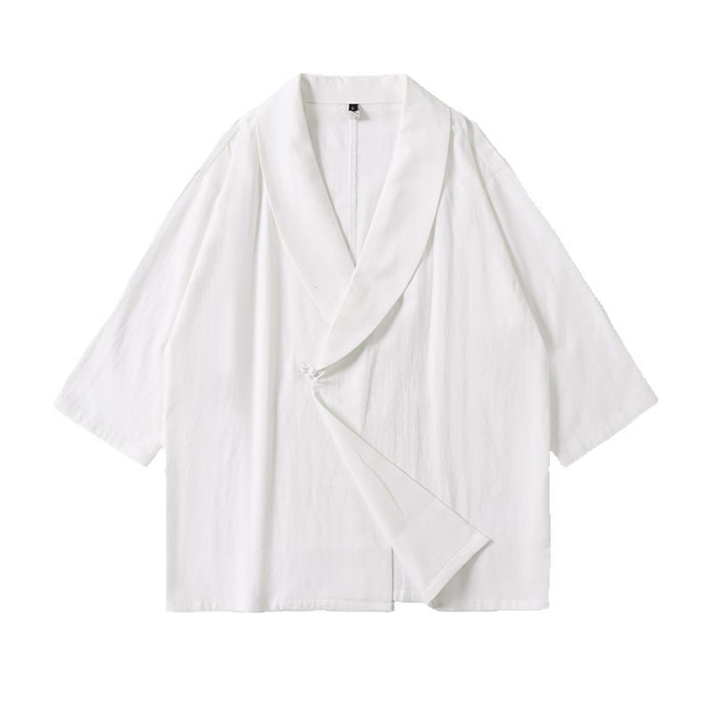 Unisex Oversize-Kimono-Jacke mit Schalkragen und Wickelverschluss Echoarchiv