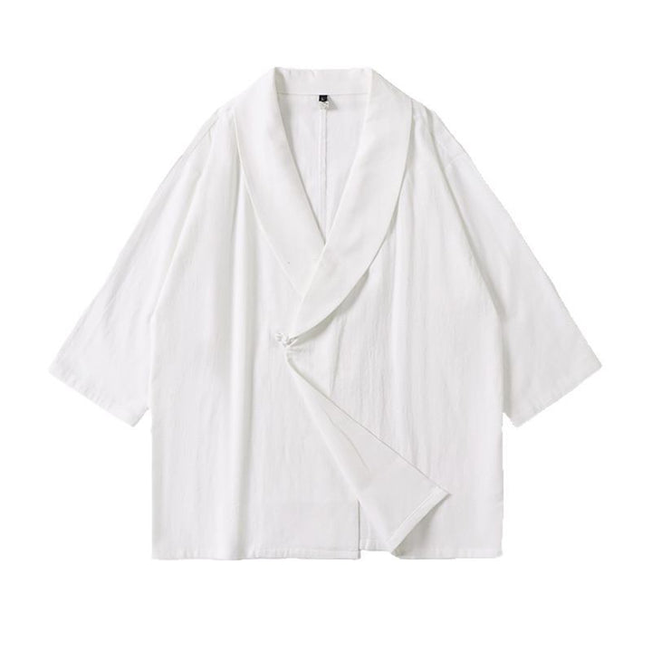 Unisex Oversize-Kimono-Jacke mit Schalkragen und Wickelverschluss Echoarchiv