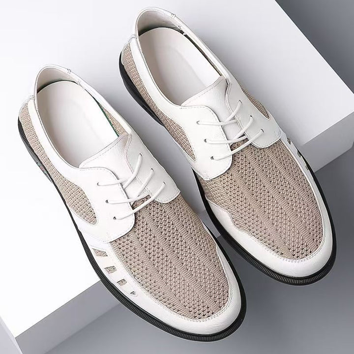 Herren Atmungsaktiver Business-Casual-Halbschuh mit Lochstrick-Elementen Echoarhiv