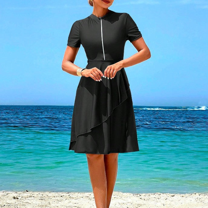 Damen Elegantes Strandkleid mit Rüschen Echo Archiv
