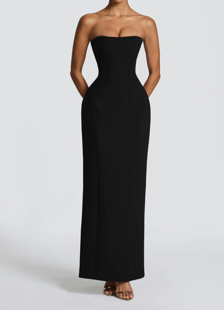 Damen Elegantes Cocktailkleid mit schulterfreiem Schnitt Echo Archiv