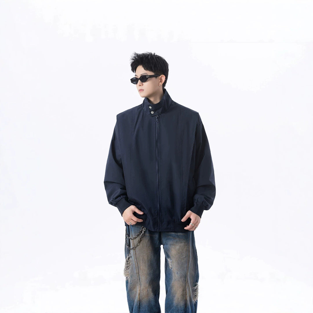 Herren Urbane Utility-Jacke mit hohem Kragen Echoarchiv