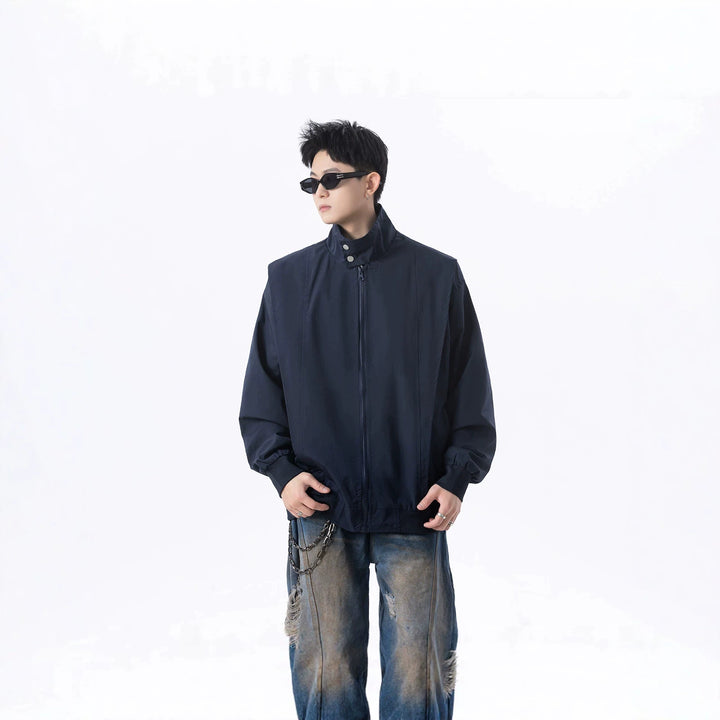 Herren Urbane Utility-Jacke mit hohem Kragen Echoarchiv