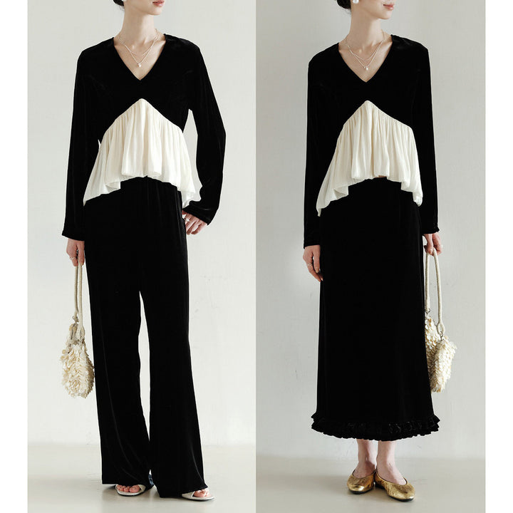 Damen Elegante Bluse mit Drapierung Echoarchiv