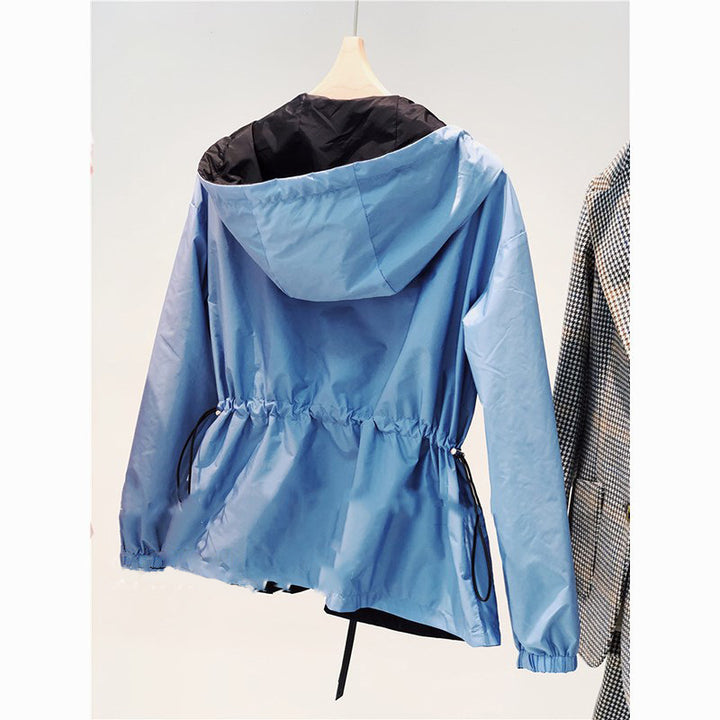 Damen Modische Übergangsjacke mit verstellbarem Bund Echoarchiv