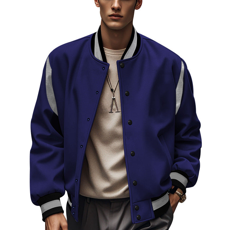 Herren lässige Collegejacke mit kontrastierenden Ärmeln Echoarchiv