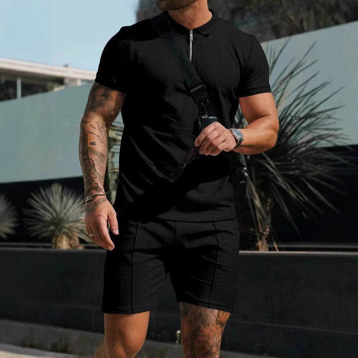Herren Polo-Set mit modischer Struktur und komfortablem Schnitt Echoarchiv