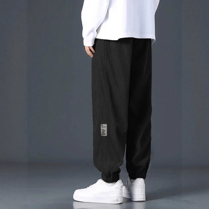 Herren nan Relax-Freizeithose aus feiner Breitkordstruktur mit Tunnelzug und elastischen Knöchelabschlüssen Echo Archiv