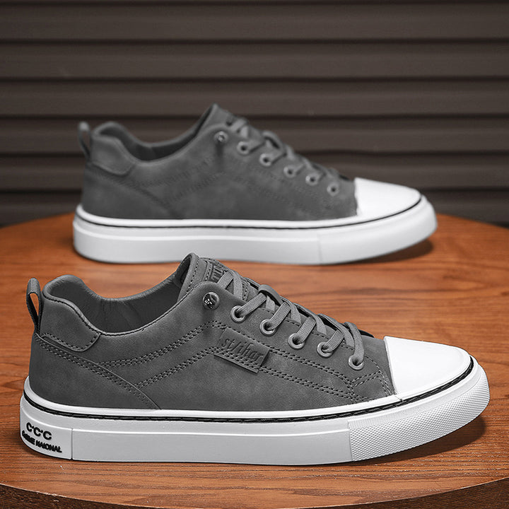 Herren klassische Low-Top Sneaker im Canvas-Look mit verstärkter Zehenkappe und gepolstertem Komfortfußbett Echo Archiv