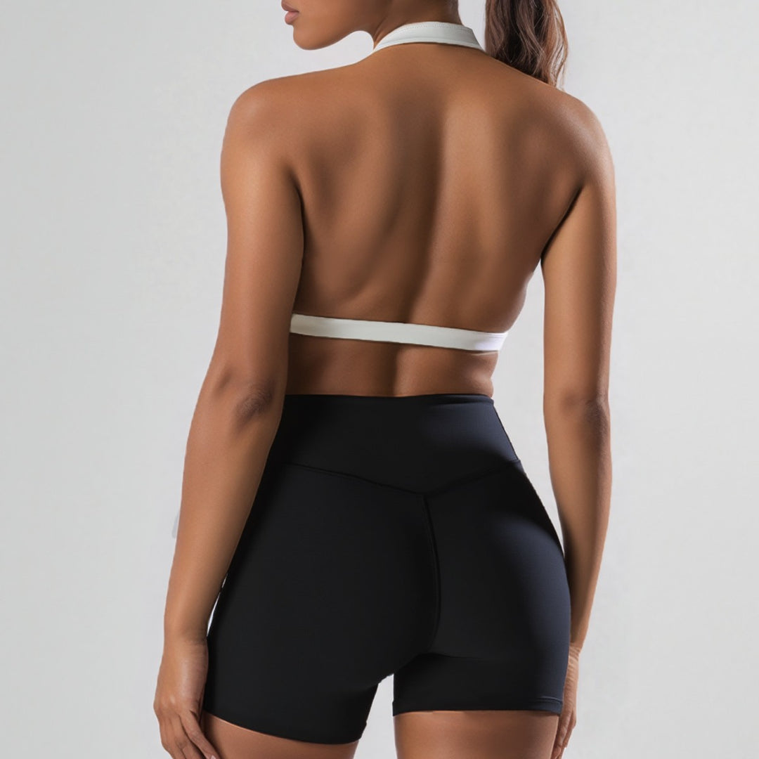 Damen Sport-Bikini-Oberteil mit hoch geschnittenen Shorts Echo Archiv