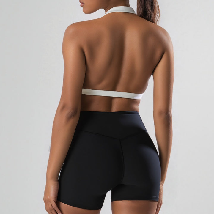 Damen Sport-Bikini-Oberteil mit hoch geschnittenen Shorts Echo Archiv