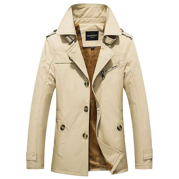 Herren Manteljacke im Trench-Peacoat-Mix mit Sherpa-Futter Echo Archiv