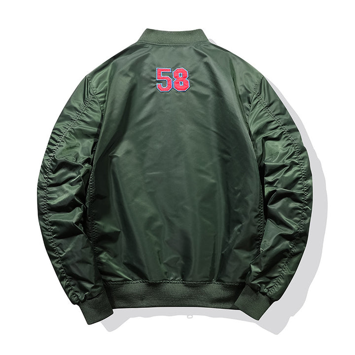 Herren Sportliche Bomberjacke mit bunten Applikationen Echo Archiv