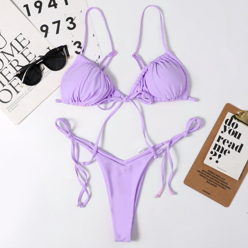 Damen Bikini-Set mit ajustierbaren Bindebändern und modischem Leopardenmuster Echo Archiv