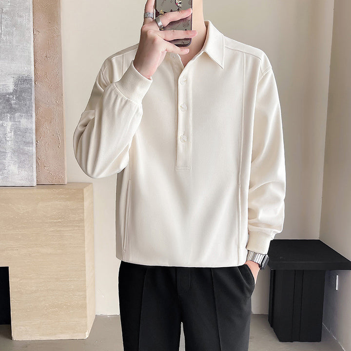 Herren Poloshirt mit modernem Kragen und Knopfleiste Echoarchiv