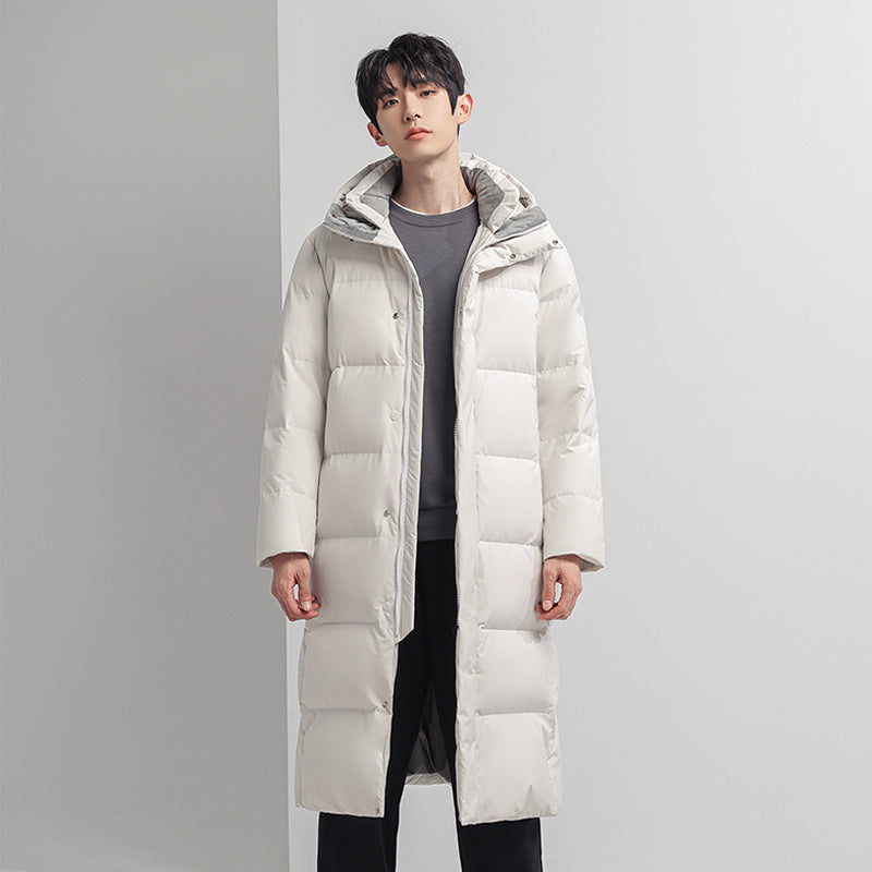 Herren Lange Steppjacke mit Kapuze Echoarchiv 1787978142