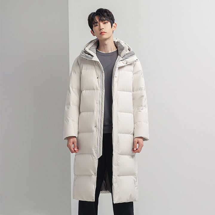 Herren Lange Steppjacke mit Kapuze Echoarchiv 1787978142
