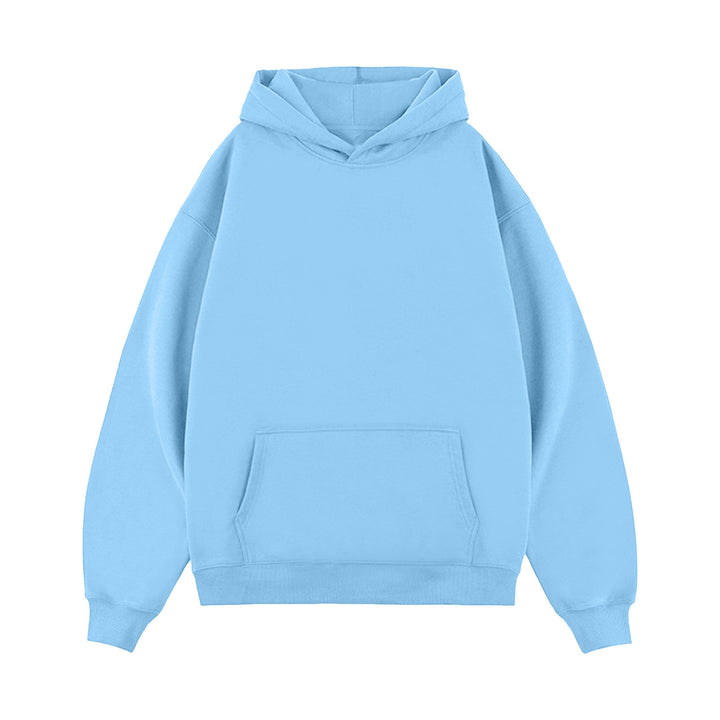 Unisex minimalistischer Oversize-Kapuzenpullover mit gedoppelter Kapuze, tiefer Schulter und breitem Rippbund Echo Archiv