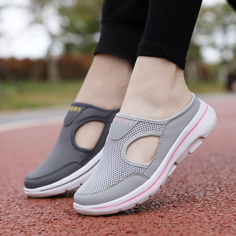 Damen nan atmungsaktive Netzgewebe-Slipper mit ergonomischem Komfortfußbett Echo Archiv