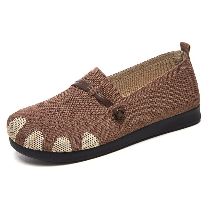 Damen nan gestrickter Komfort-Slipper mit Zehenoptik, elastischem Einstieg und stoßdämpfender EVA-Sohle Echo Archiv