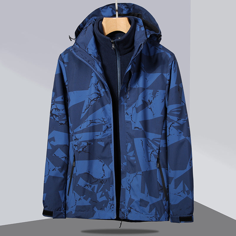 Damen zweilagige Softshelljacke mit abnehmbarer Fleece-Innenjacke und Kapuze Echo Archiv