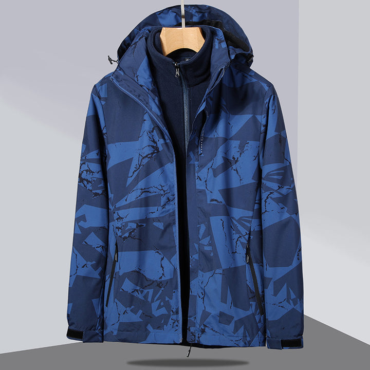Damen zweilagige Softshelljacke mit abnehmbarer Fleece-Innenjacke und Kapuze Echo Archiv