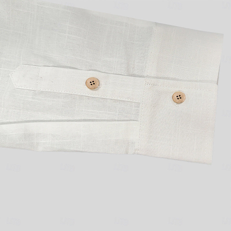 Herren Leinenhemd mit eleganten Brusttaschen und hochwertiger Verarbeitung Echoarchiv