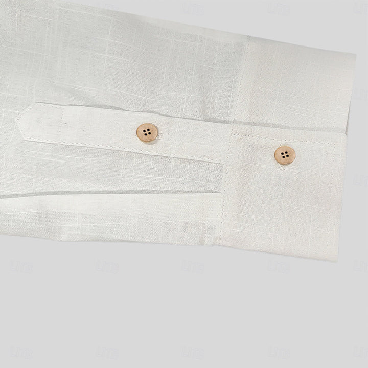 Herren Leinenhemd mit eleganten Brusttaschen und hochwertiger Verarbeitung Echoarchiv