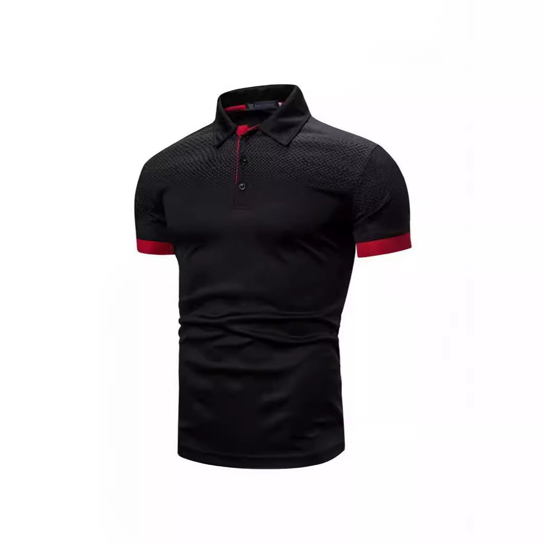 Herren Poloshirt mit dynamischem Farbverlauf und modernen Kontrastdetails Echoarchiv