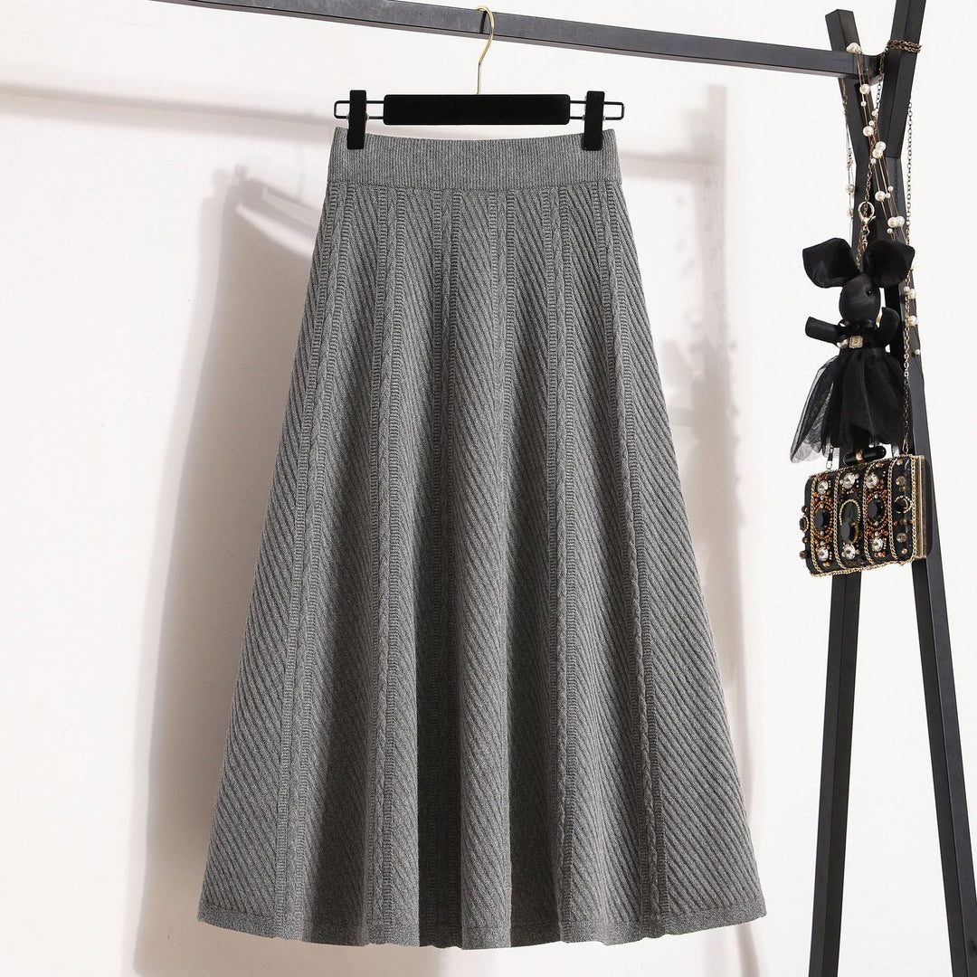 Damen Eleganter, schwingender Strickrock Echo Archiv