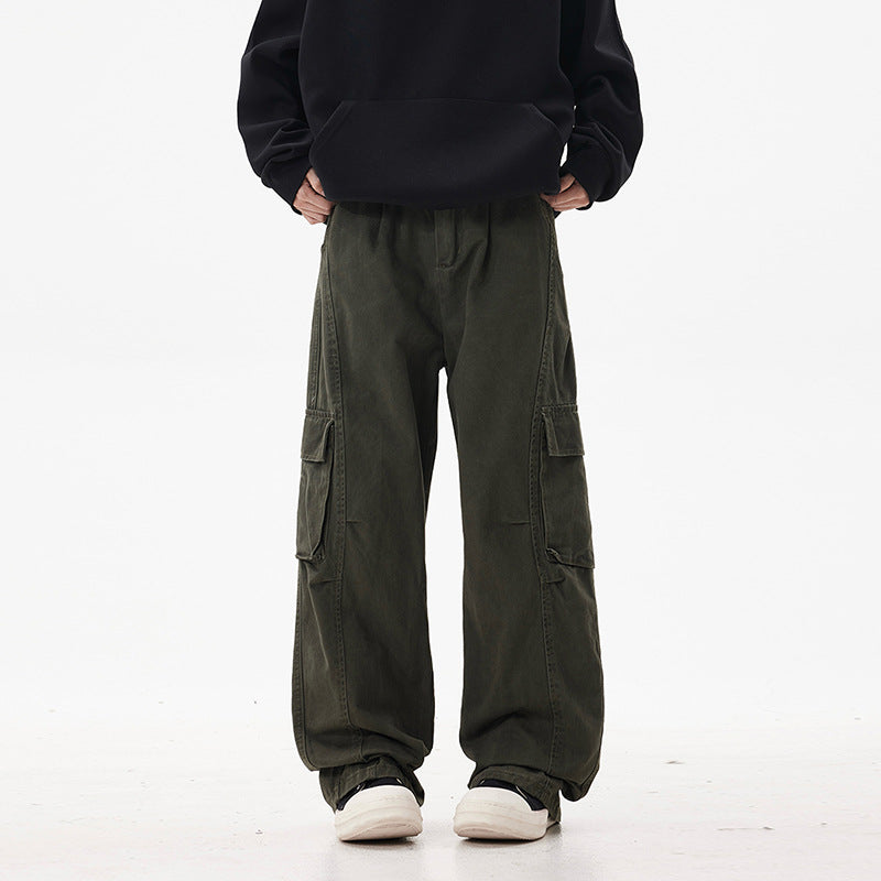 Herren Utility-Cargohose im Oversize-Twill mit tiefem Schritt und aufgesetzten Pattentaschen Echo Archiv