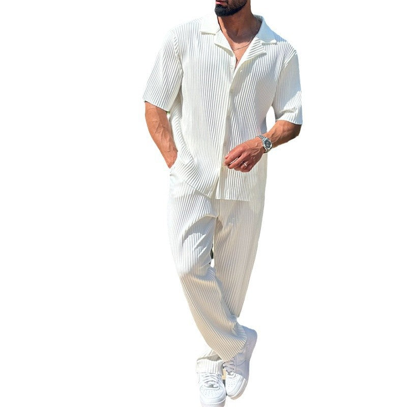 Herren modisches Hemd und leichtes Hosen Set Echoarchiv