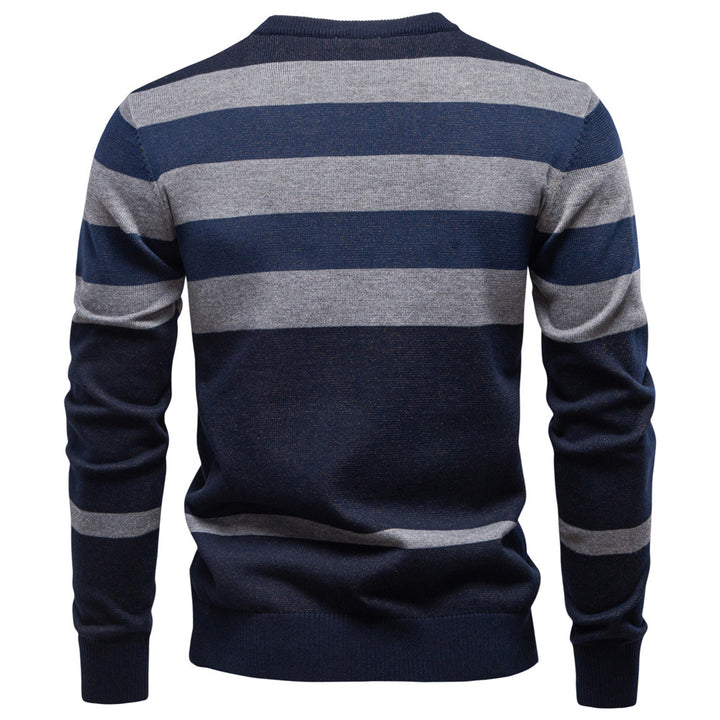 Herren Langarm Pullover mit modernem Karo-Muster und weichem Strick Echoarchiv