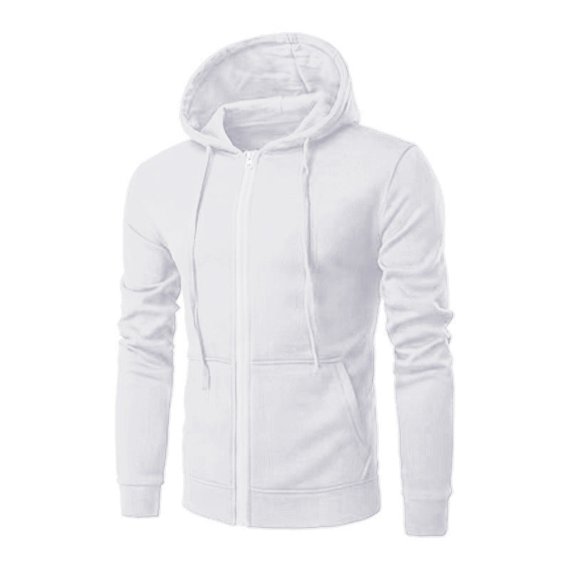 Herren schmal geschnittene Zip-Hoodie Jacke mit weichem Fleece-Innenfutter und Kängurutaschen – Cavarno