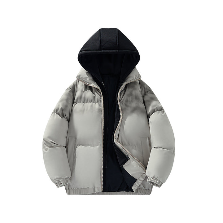 Herren Gefütterte Oversize-Steppjacke mit abnehmbarem Kapuzen‑Einsatz und Farbverlauf Echo Archiv