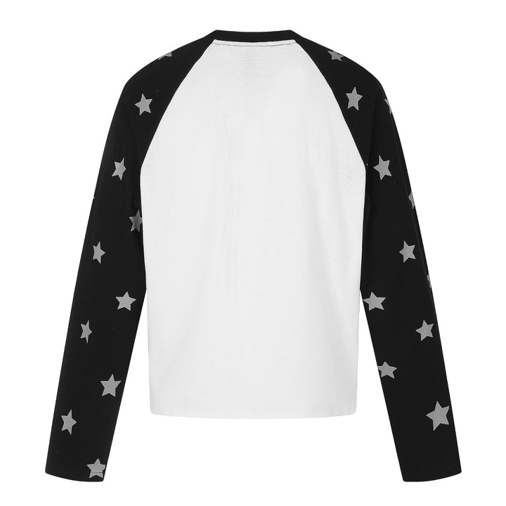 Unisex Raglan-Sweatshirt mit Sternärmeln und Vintage-Cowboy-Print Echoarchiv
